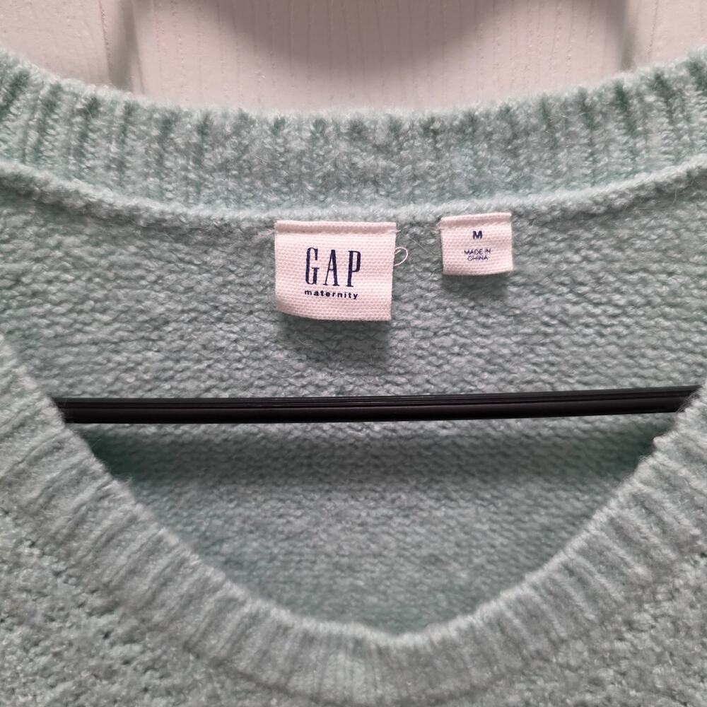 Gap Maternity Blue Marled V-Neck Long Sleeve Sweater Tunic Dress Size M - Picture 5 of 5